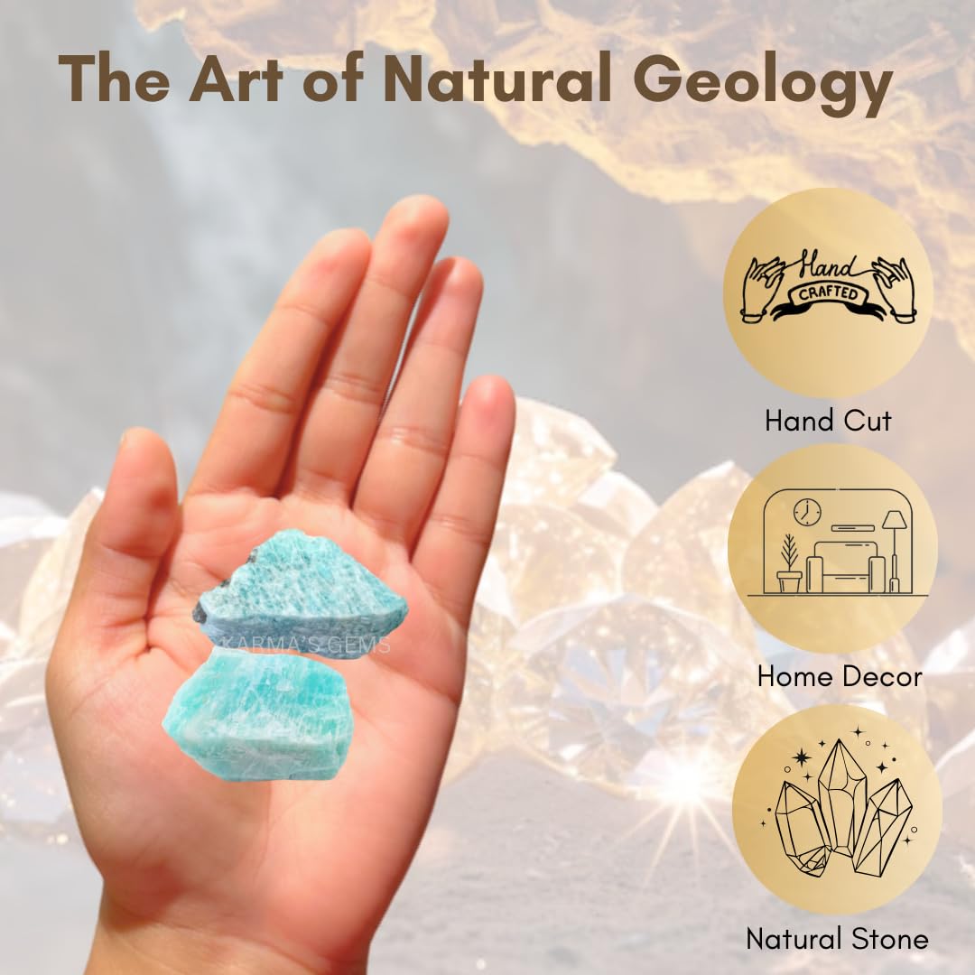 Karma Gems Amazonite, piedras para decoración de hogar con energía calmante.