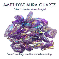 Karma Gems amethyst aura quartz rough stone ideal for carving projects