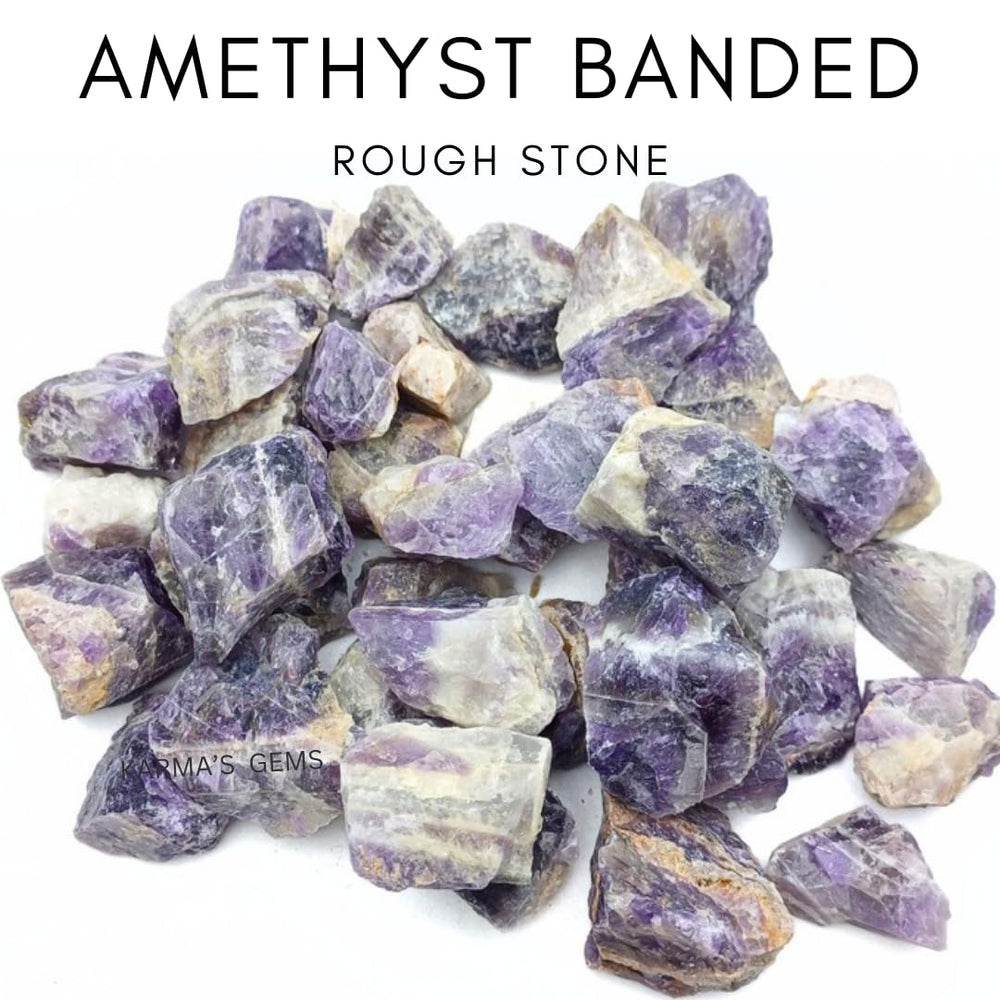 Karma Gems amethyst banded tumble-ready stones for cabbing and polishing projects