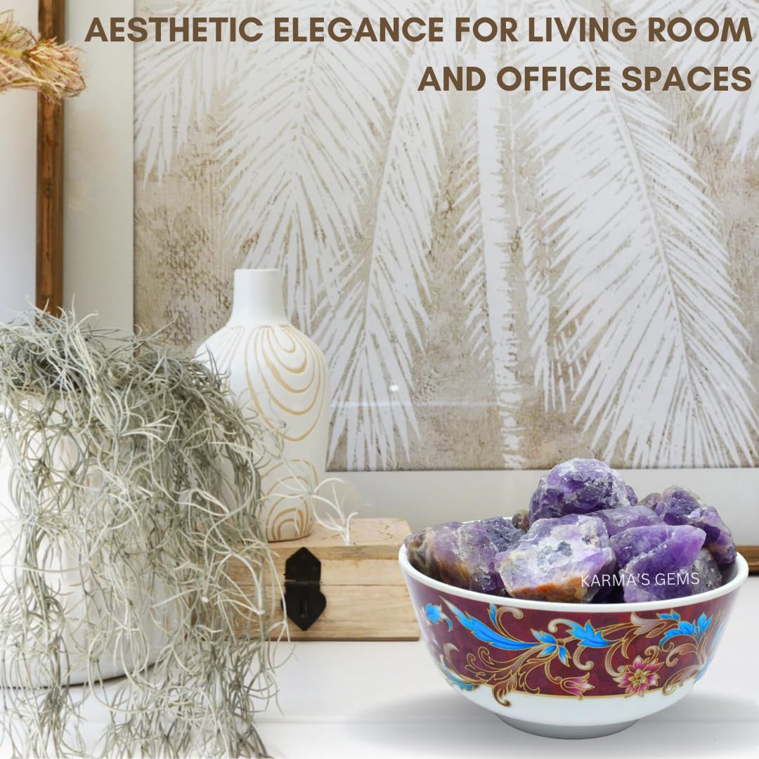 Karma Gems amethyst fountain rocks 1lb bringing serene ambience to spaces.