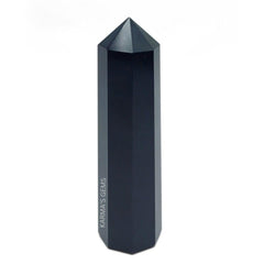 Karma Gems Black Obsidian Crystal Tower closeup for focused energy work