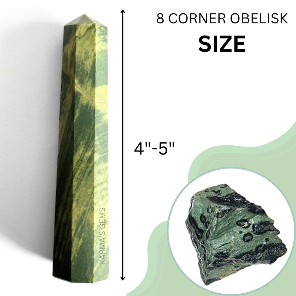 Karma Gems crocodile jasper tower apex detail for focused energy