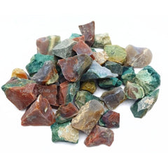Karma Gems Fancy Bloodstone Jasper rough stone for tumbling and cabbing, ideal for custom jewelry.