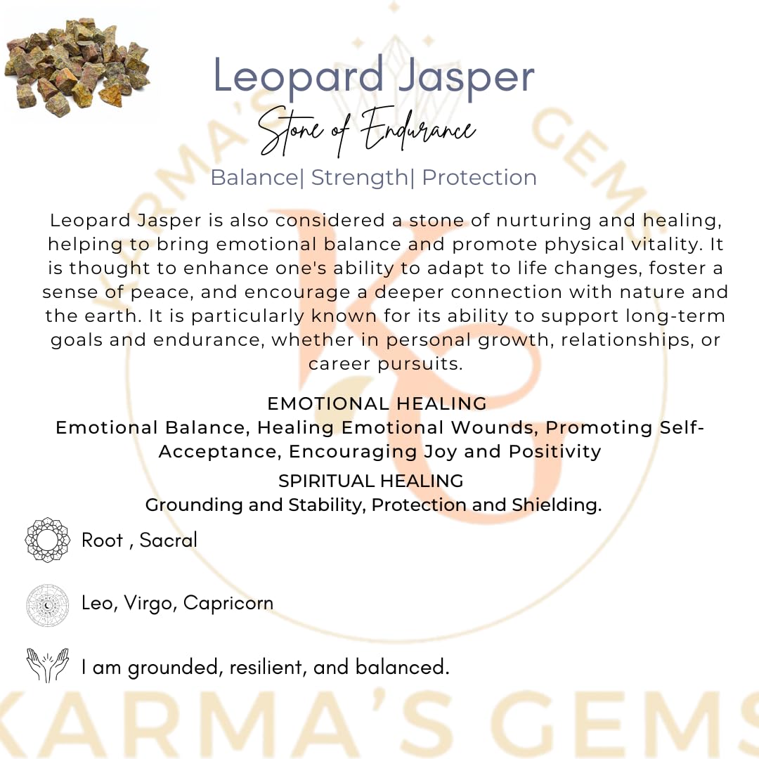 Karma Gems Leopardskin Jasper 1lb bulk pack for versatile use.