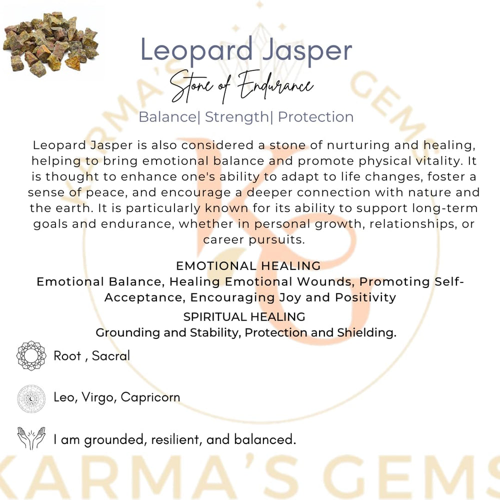 Karma Gems Leopardskin Jasper 1lb bulk pack for versatile use.