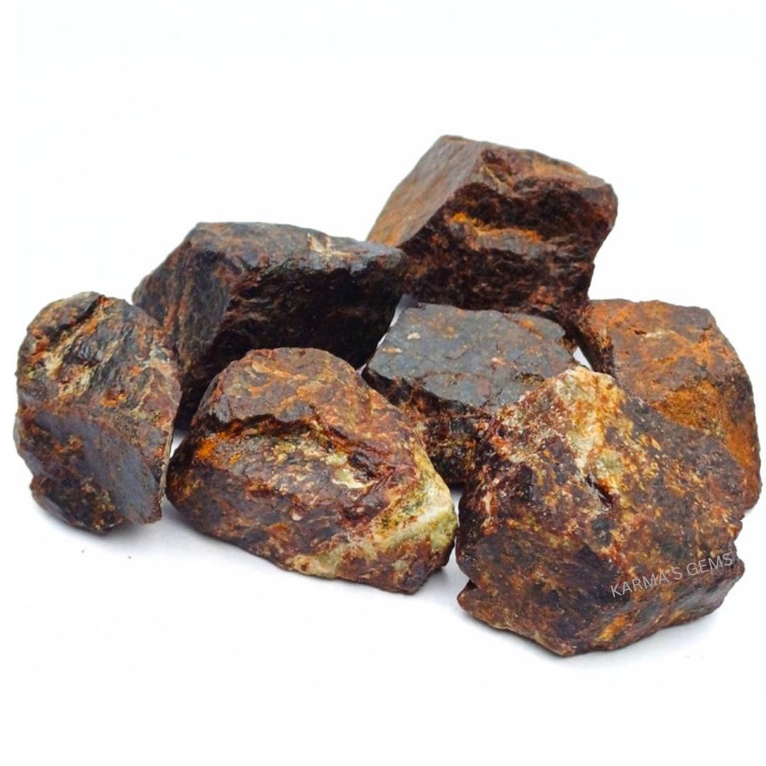 Piedras granate Karma Gems crudas de 1 libra para pulido y decoración.