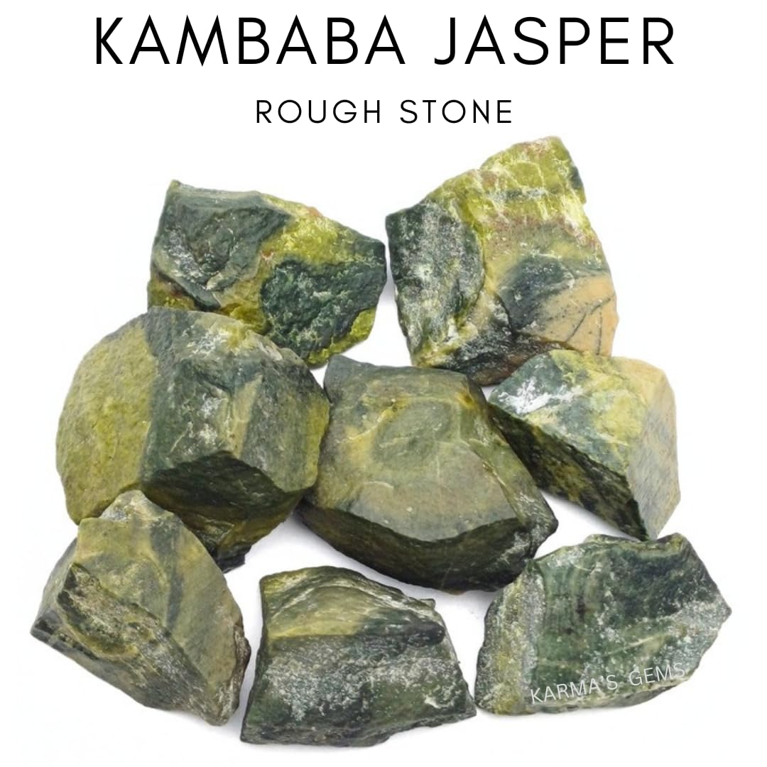 Karma Gems Kambaba Jasper tumbled stone adds natural texture to displays and calm energy.