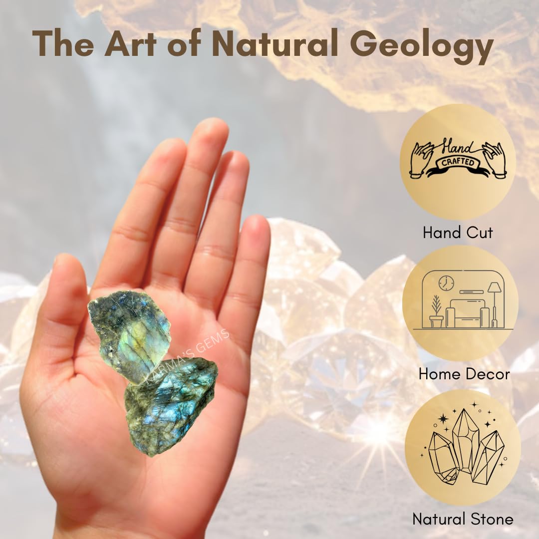 Karma Gems Labradorite fountain rock suitable for home or altar decoration.