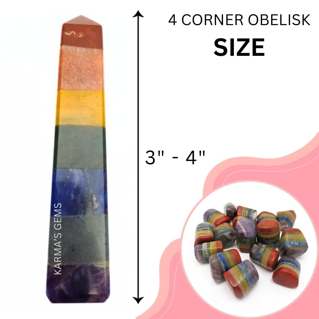 Karma Gems natural crystal tower side view in natural light for meditation ambiance