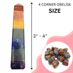 Karma Gems natural crystal tower side view in natural light for meditation ambiance