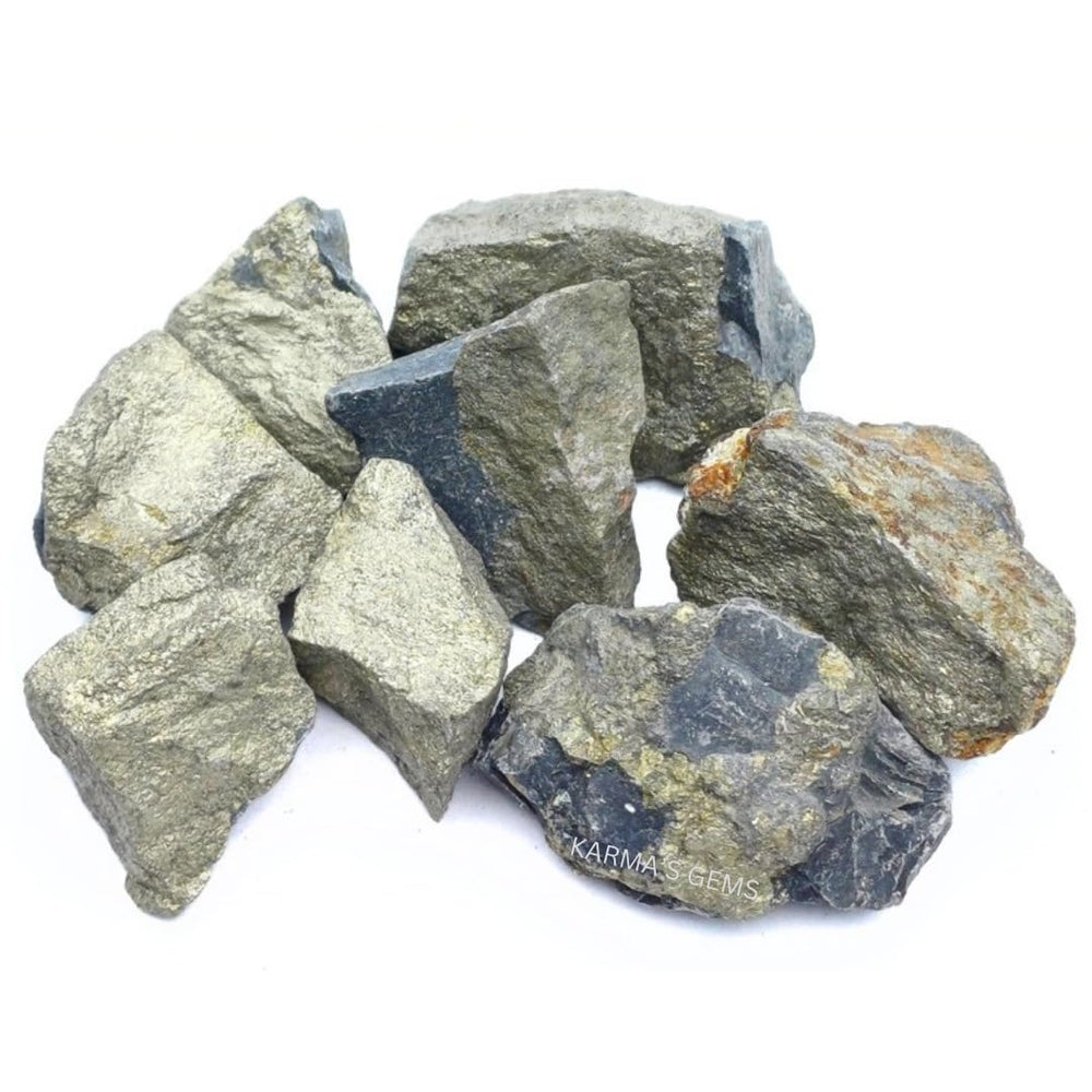 Karma Gems Pyrite: nuggets closeup con destellos dorados para joyería y decoración