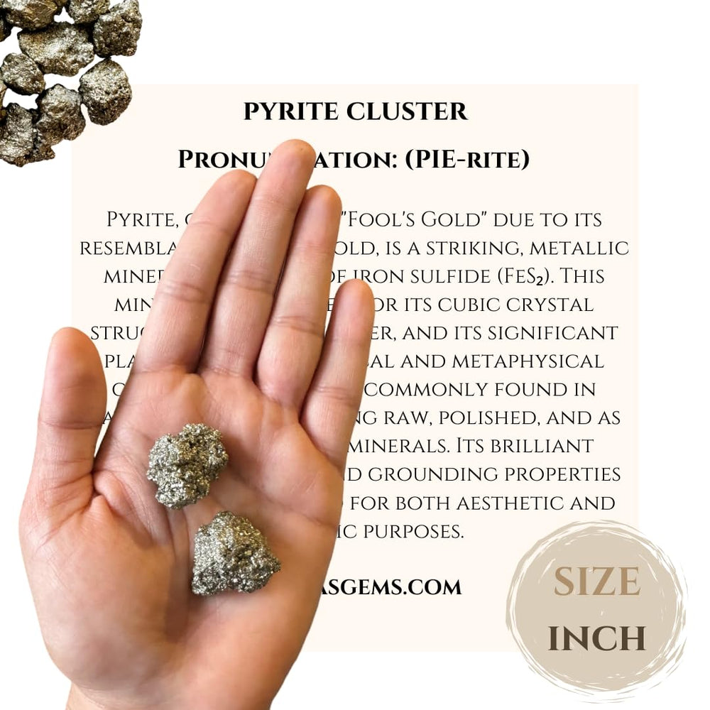 Karma Gems natural pyrite cluster pair, essential for jewelry making experiments.