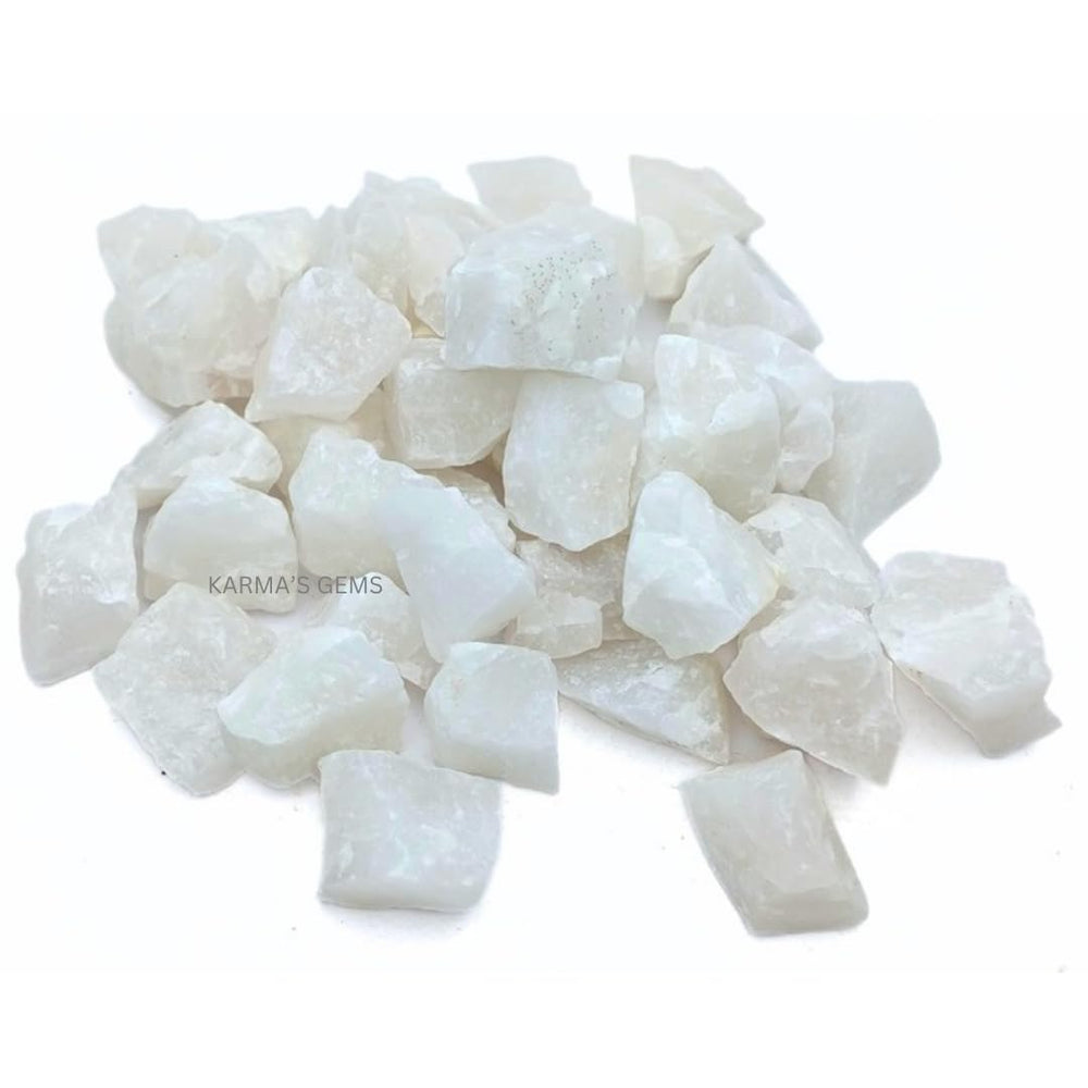 Karma Gems cuarzo blanco crudo para tallado y pulido, ideal para proyectos artesanales