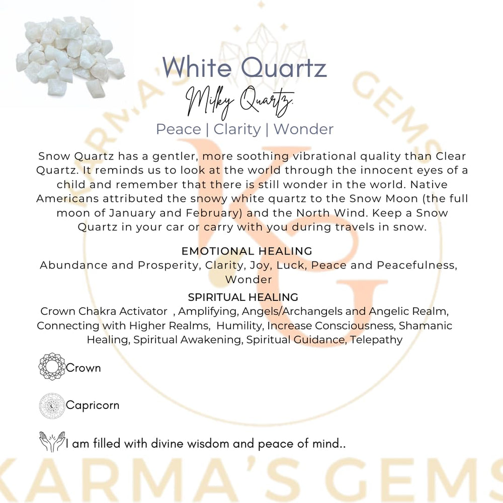 Karma Gems cuarzo blanco crudo para proyectos de joyería y decoración artesanal