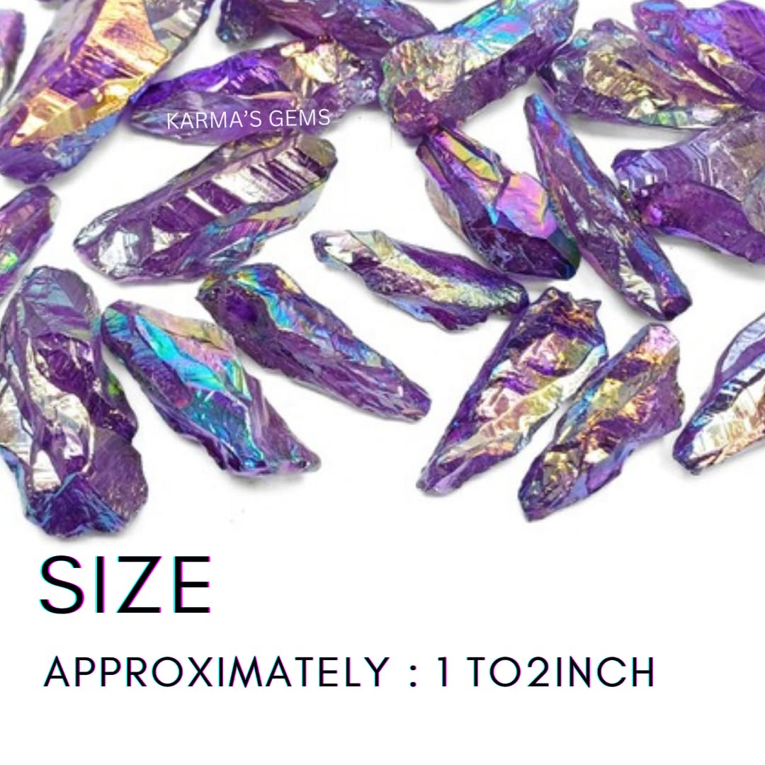 Karma Gems amethyst aura quartz rough stone great for bead work