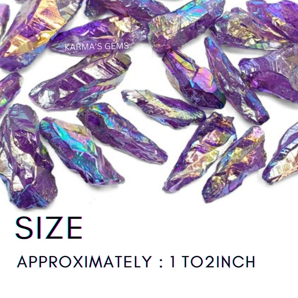 Karma Gems amethyst aura quartz rough stone great for bead work
