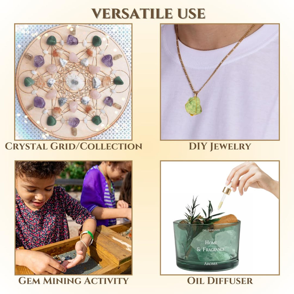 Karma Gems raw stones offer timeless appeal for jewelry displays.