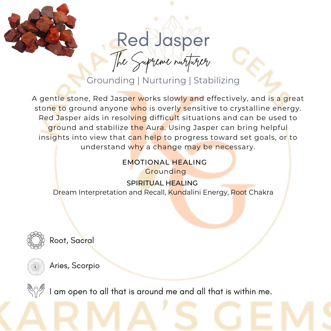 Karma Gems Red Jasper gift-ready stone with protective vibes and natural beauty.