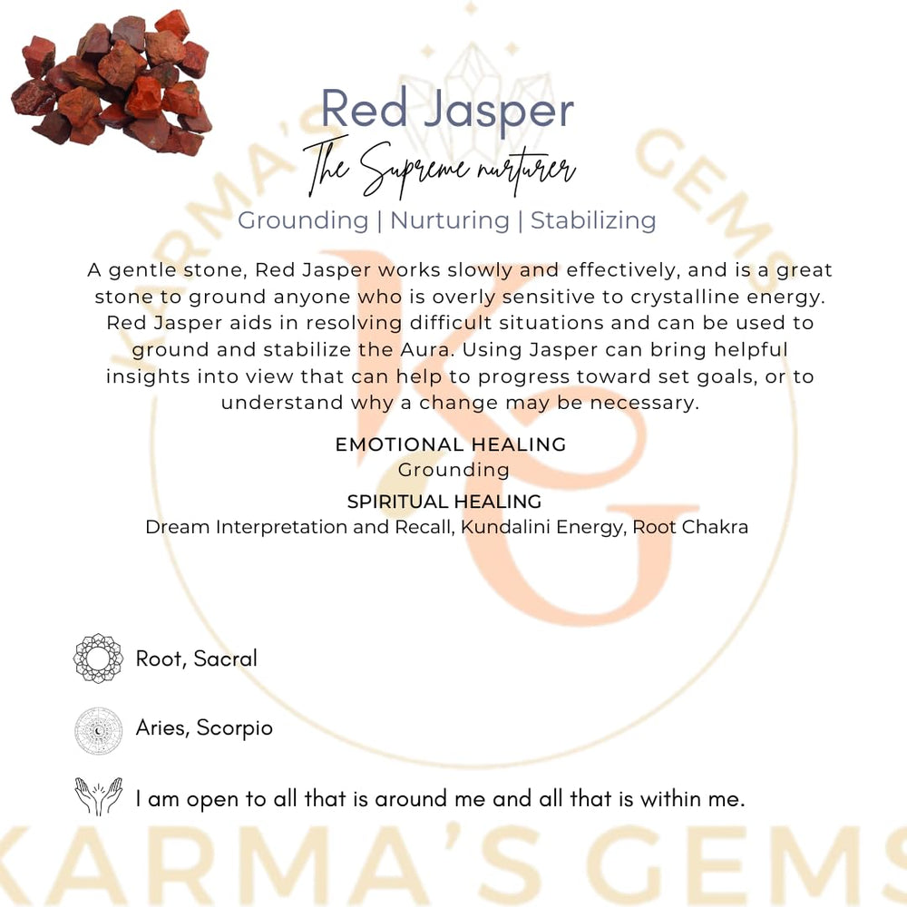 Karma Gems Red Jasper gift-ready stone with protective vibes and natural beauty.