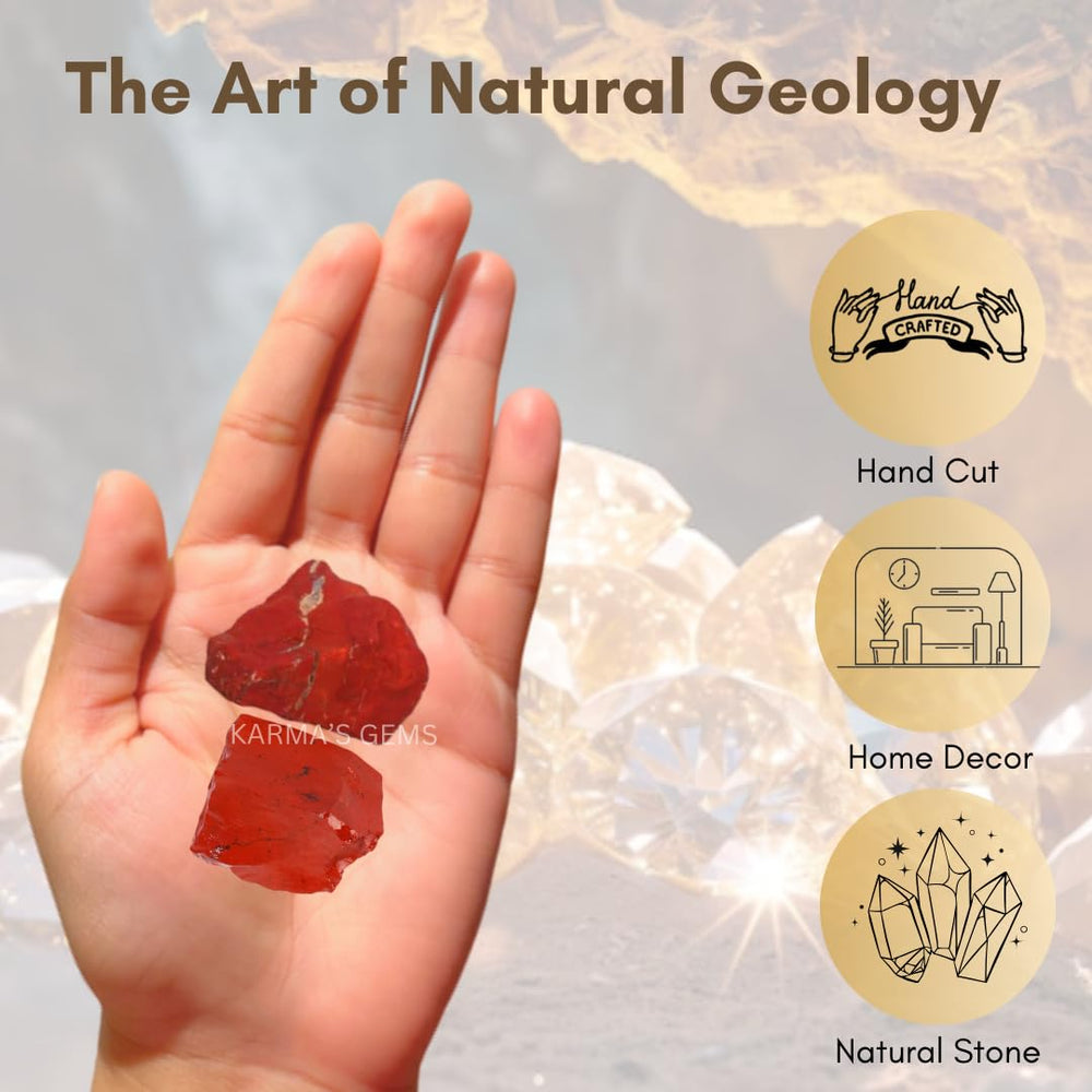 Karma Gems Red Jasper tumbling batch highlighting rich color variations and natural patterns.