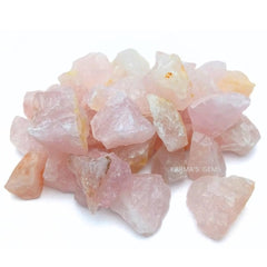 Karma Gems rose quartz raw stone 1lb for heart chakra work and calm energy