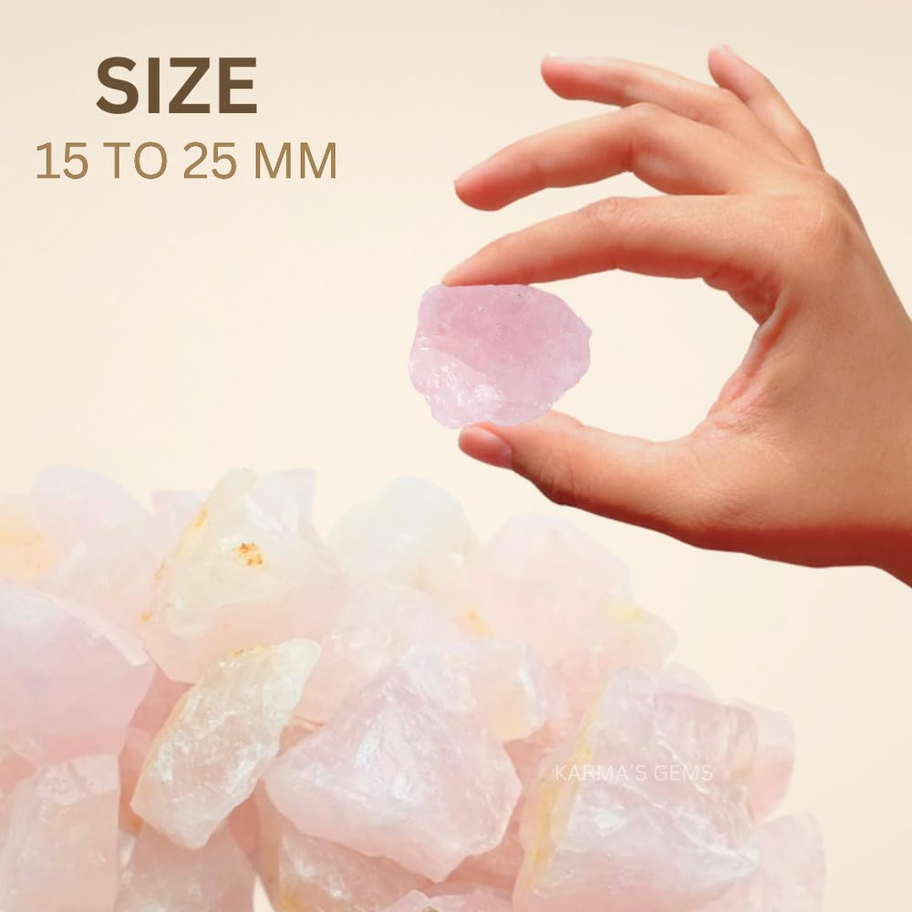 Karma Gems rose quartz tumbled piece for wire wrapping and decorative use