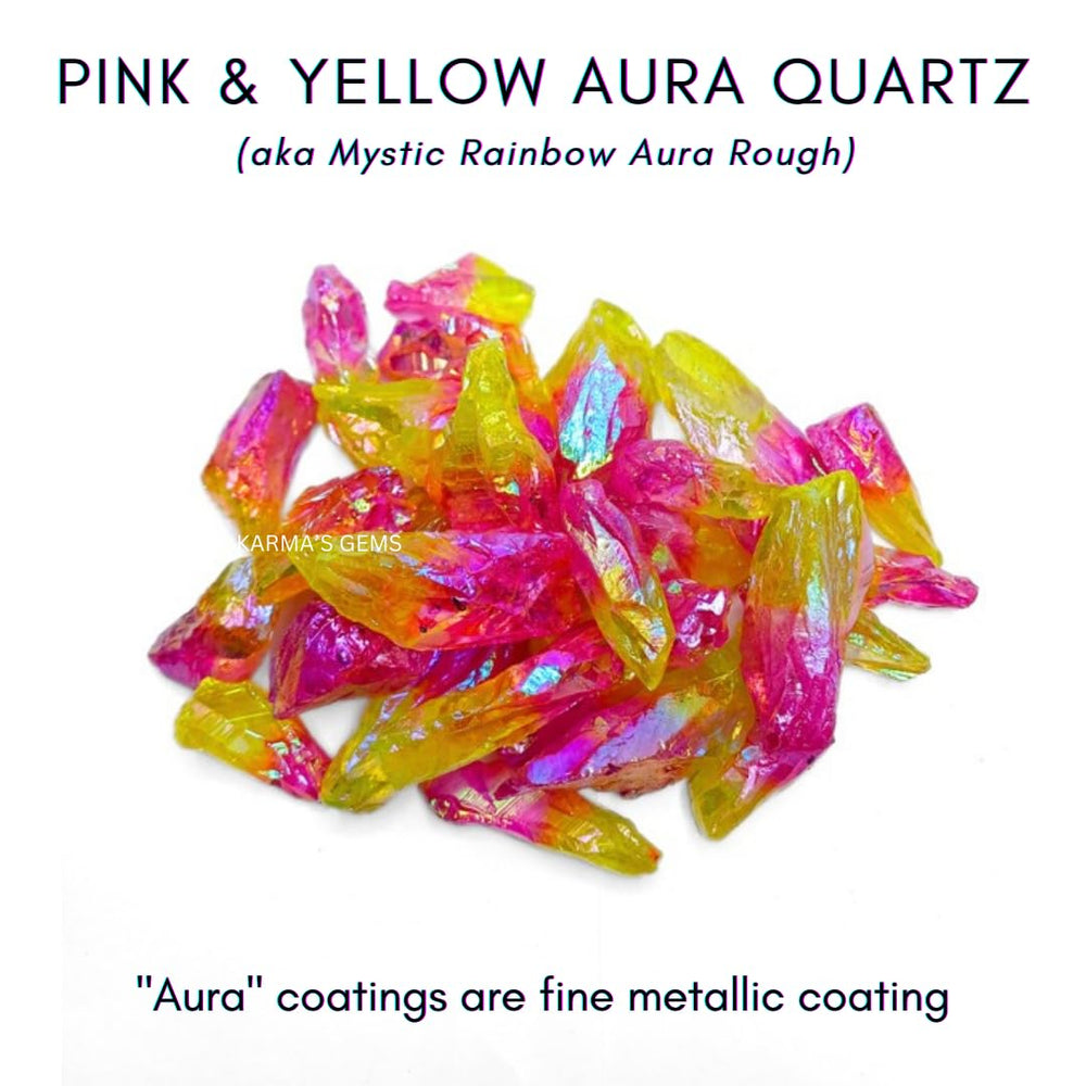 Karma Gems rough crystal pair 15–25mm for mindful crafting.