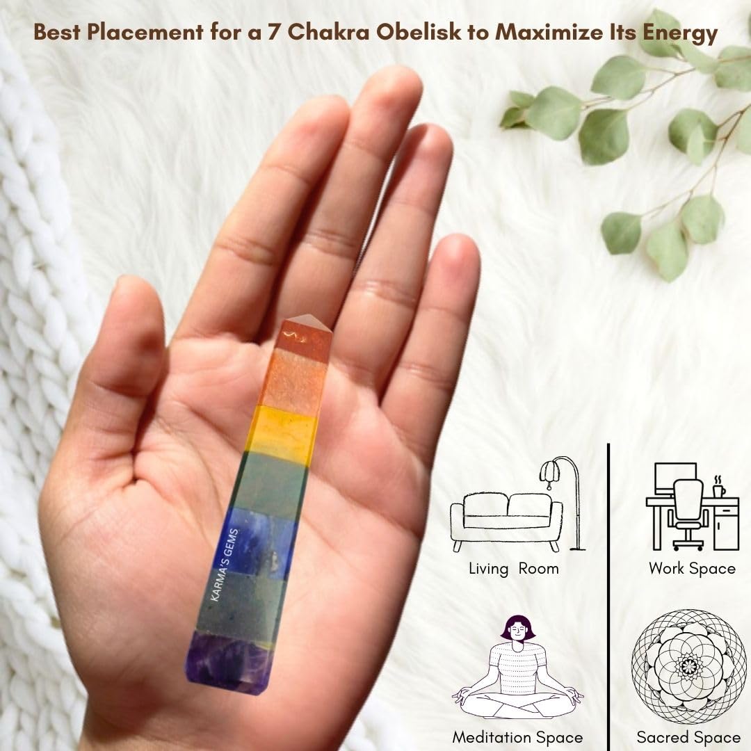Karma Gems seven chakra tower facets sparkle to enhance grid work