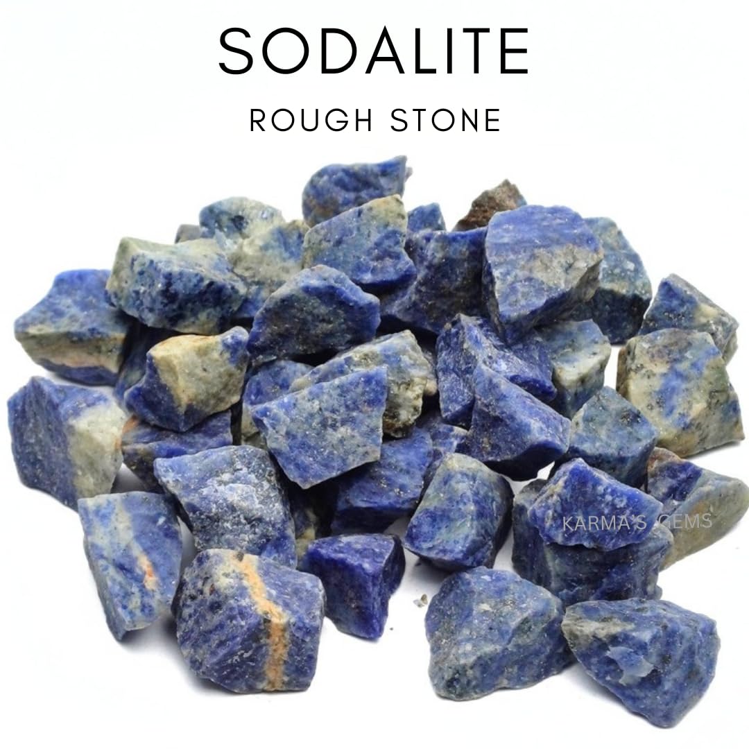 Karma Gems sodalite tumbling cabochon pieces for clarity and decision making