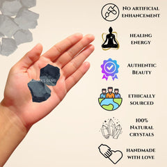 Karma Gems uncut stones showcase texture and durability for art pieces.