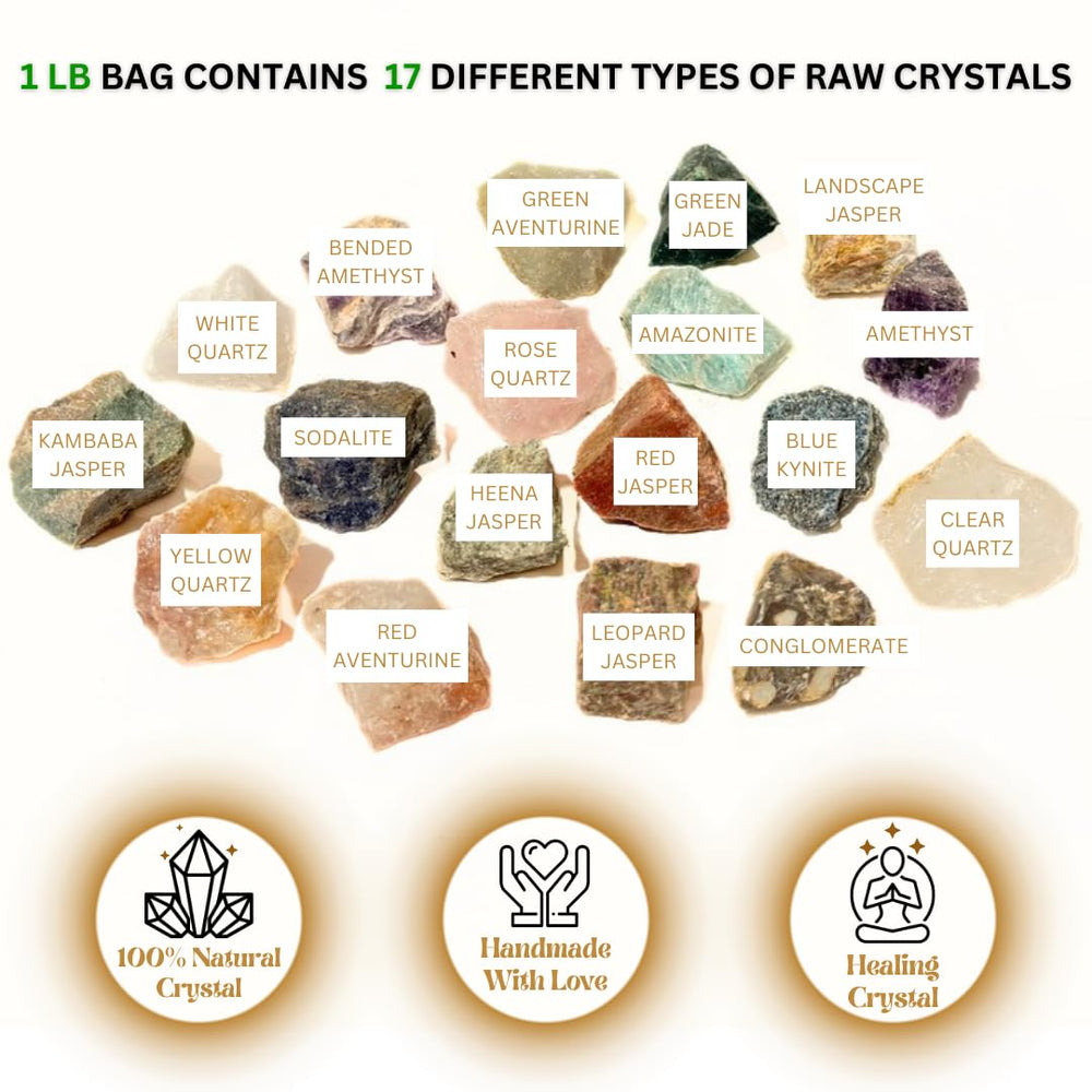karma gems uneven rough crystals ideal for decorative displays or crystal grids