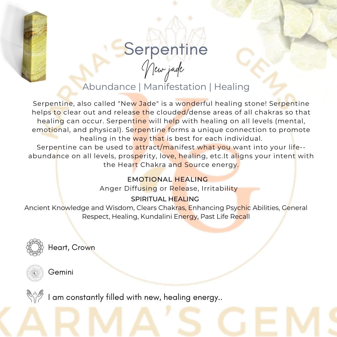 Karma Gems serpentine tower packaging is gift-ready and premium.