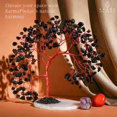 KARMAPLEDGE Obsidian protection decor adds grounding energy to home or office.