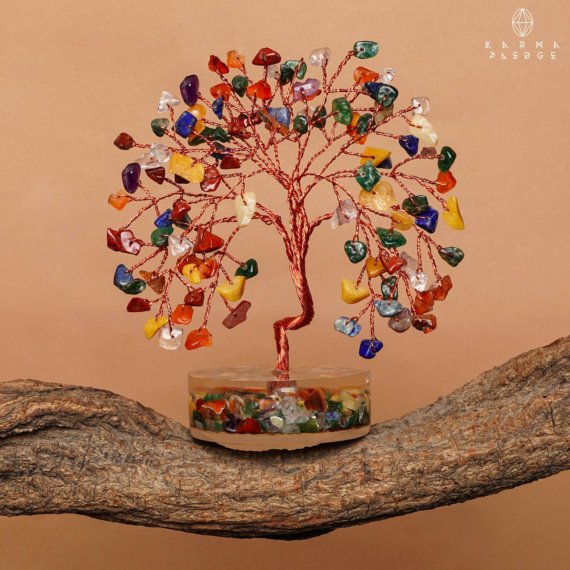 KARMAPLEDGE Crystal Tree serves as a festive accent for holidays and seasonal styling.