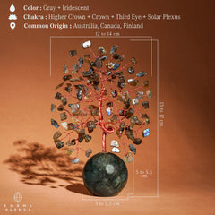 KARMAPLEDGE Crystal Tree base with crystal beads adds subtle sparkle.