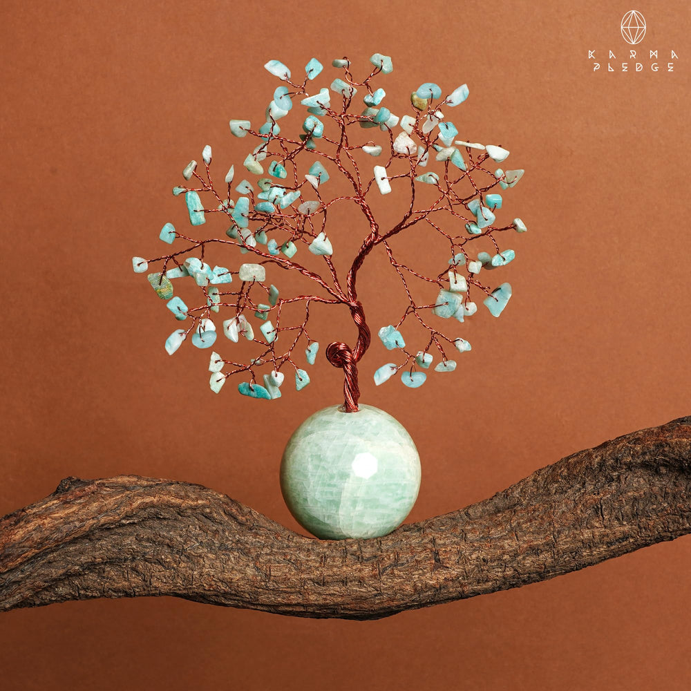 KARMAPLEDGE crystal tree includes care note and simple assembly guidance