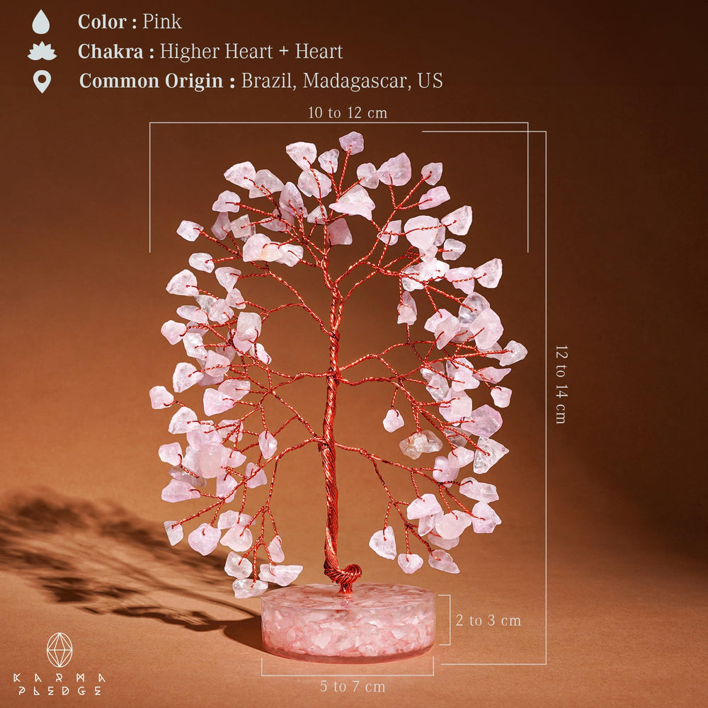 KARMAPLEDGE crystal-tree desk decor enhances focus and a peaceful work environment