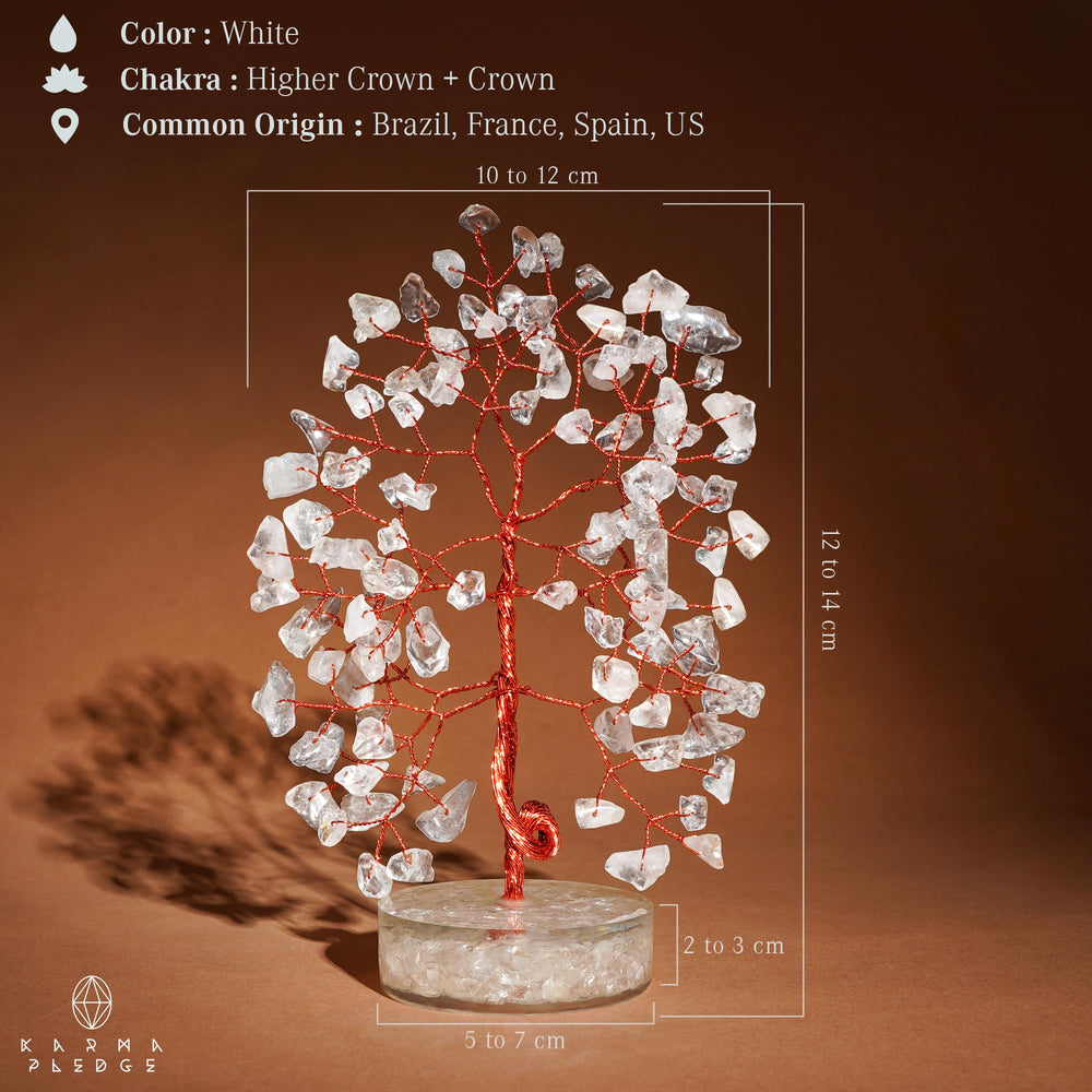 KARMAPLEDGE Crystal Tree on a desk display enhancing focus and serenity