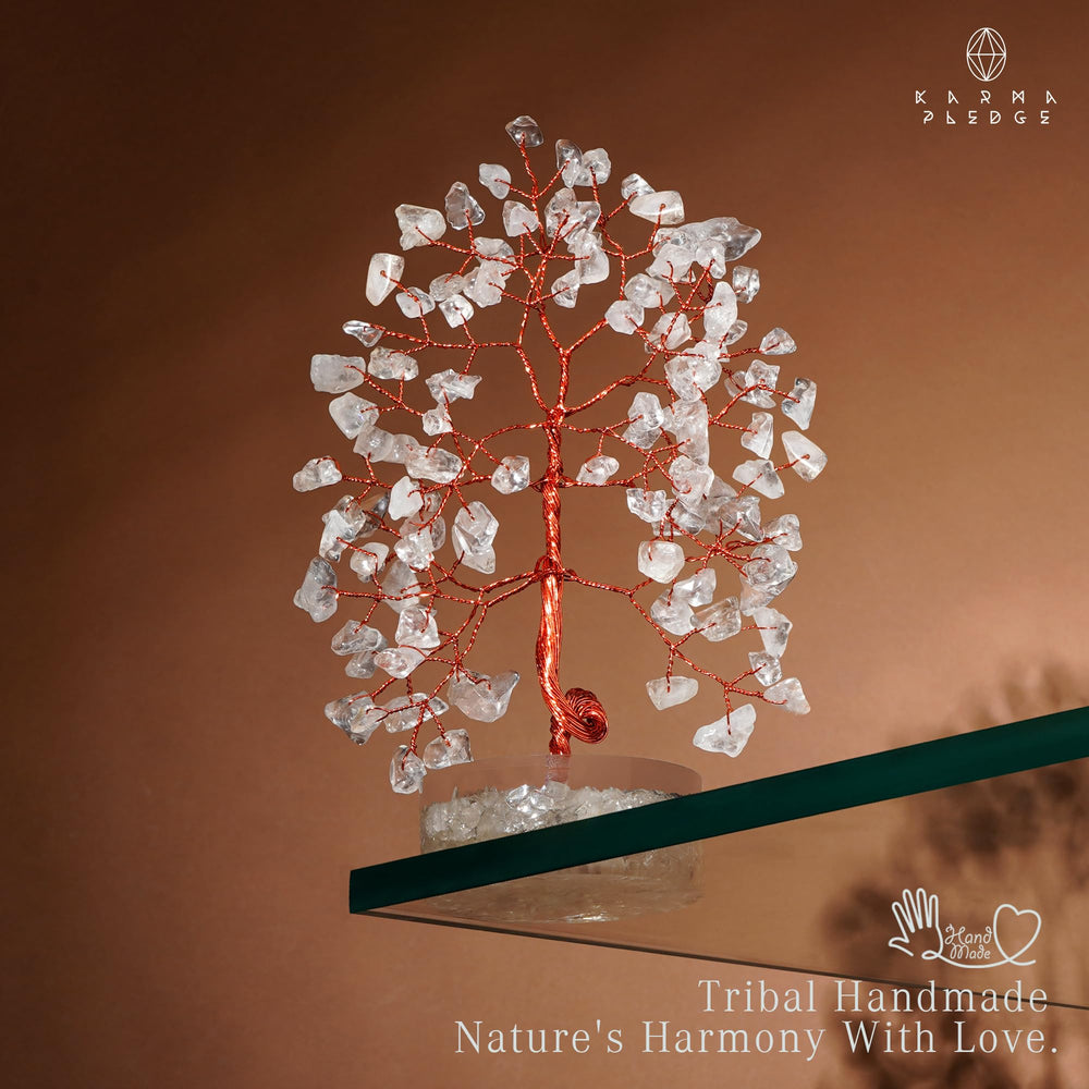 KARMAPLEDGE Crystal Tree handmade in India with unique color and texture