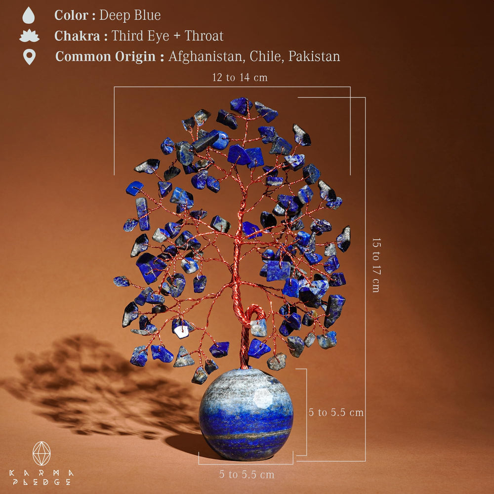KARMAPLEDGE Crystal Tree lapis lazuli stones for grounding vibes