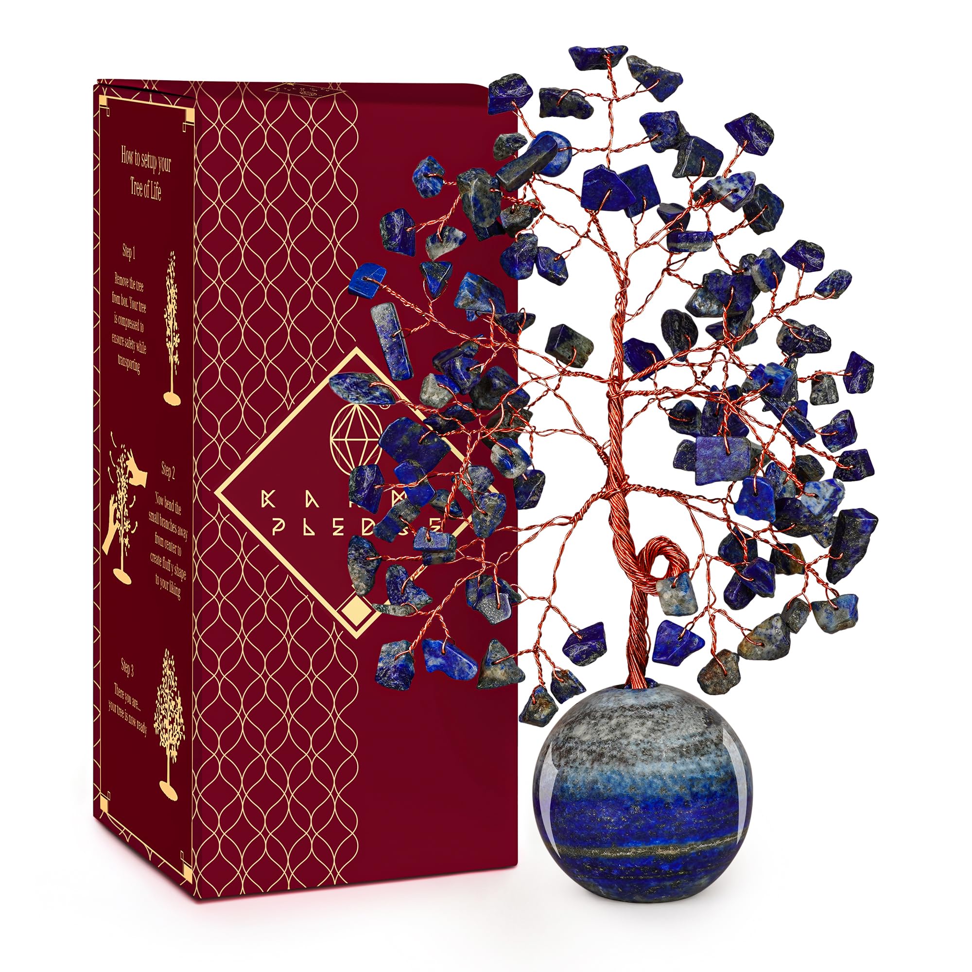 KARMAPLEDGE Crystal Tree Life Base shows a balanced energy centerpiece