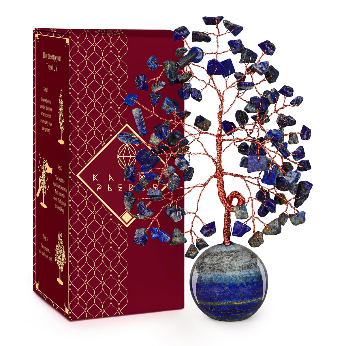 KARMAPLEDGE Crystal Tree Life Base shows a balanced energy centerpiece