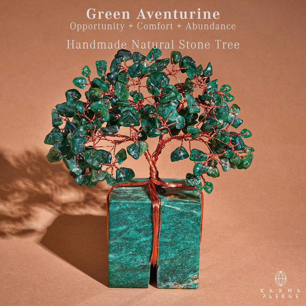KARMAPLEDGE Crystal Tree Life branches glow with crystals for tranquil desk ambiance