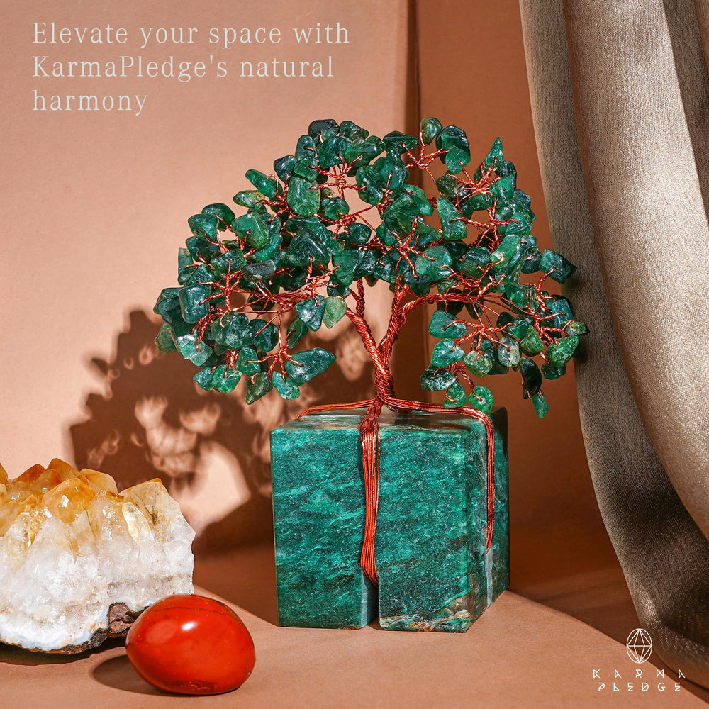 KARMAPLEDGE Crystal Tree Life home office decor elevates space with calming charm