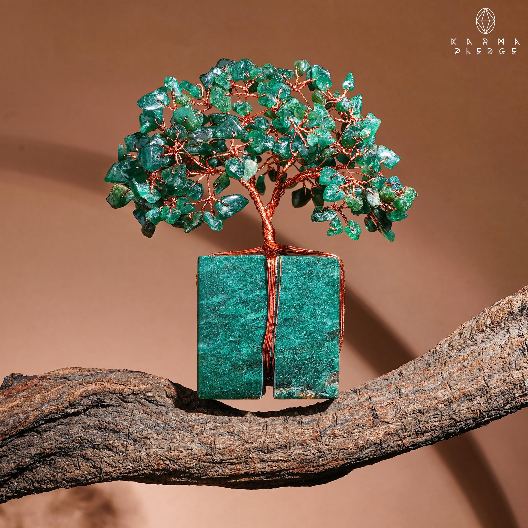 KARMAPLEDGE Crystal Tree Life packaging includes care note for inspiration
