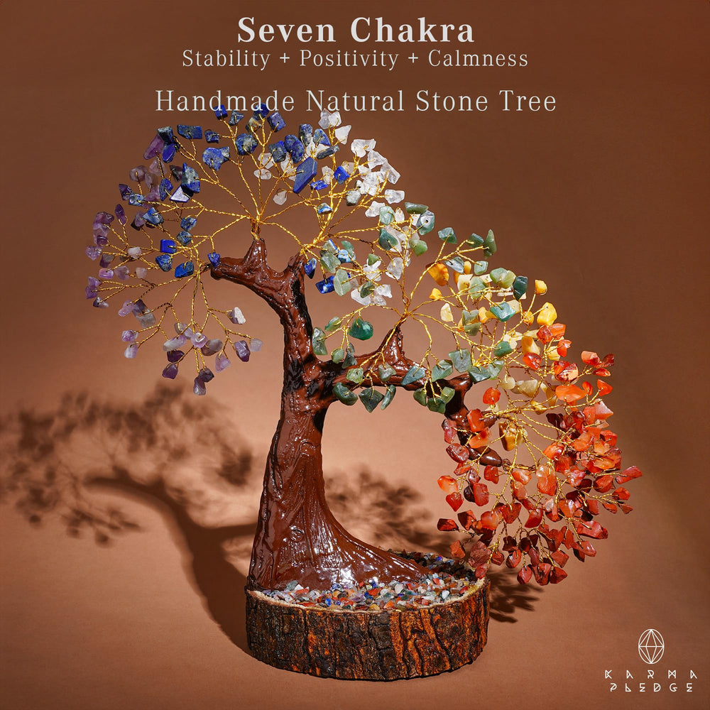 KARMAPLEDGE crystal tree makes a thoughtful spiritual gift for yoga lovers