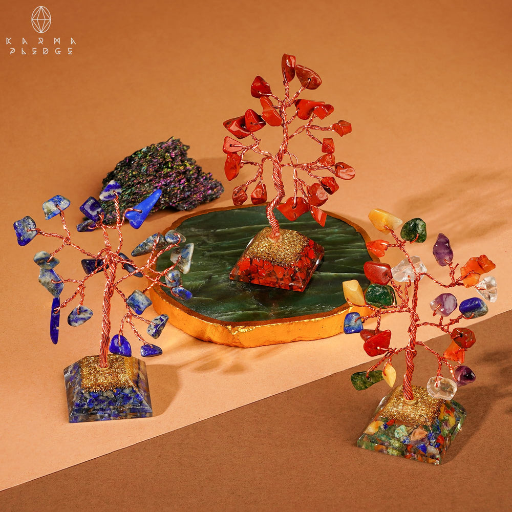 KARMAPLEDGE crystal tree of life desk decor for home and office ambiance