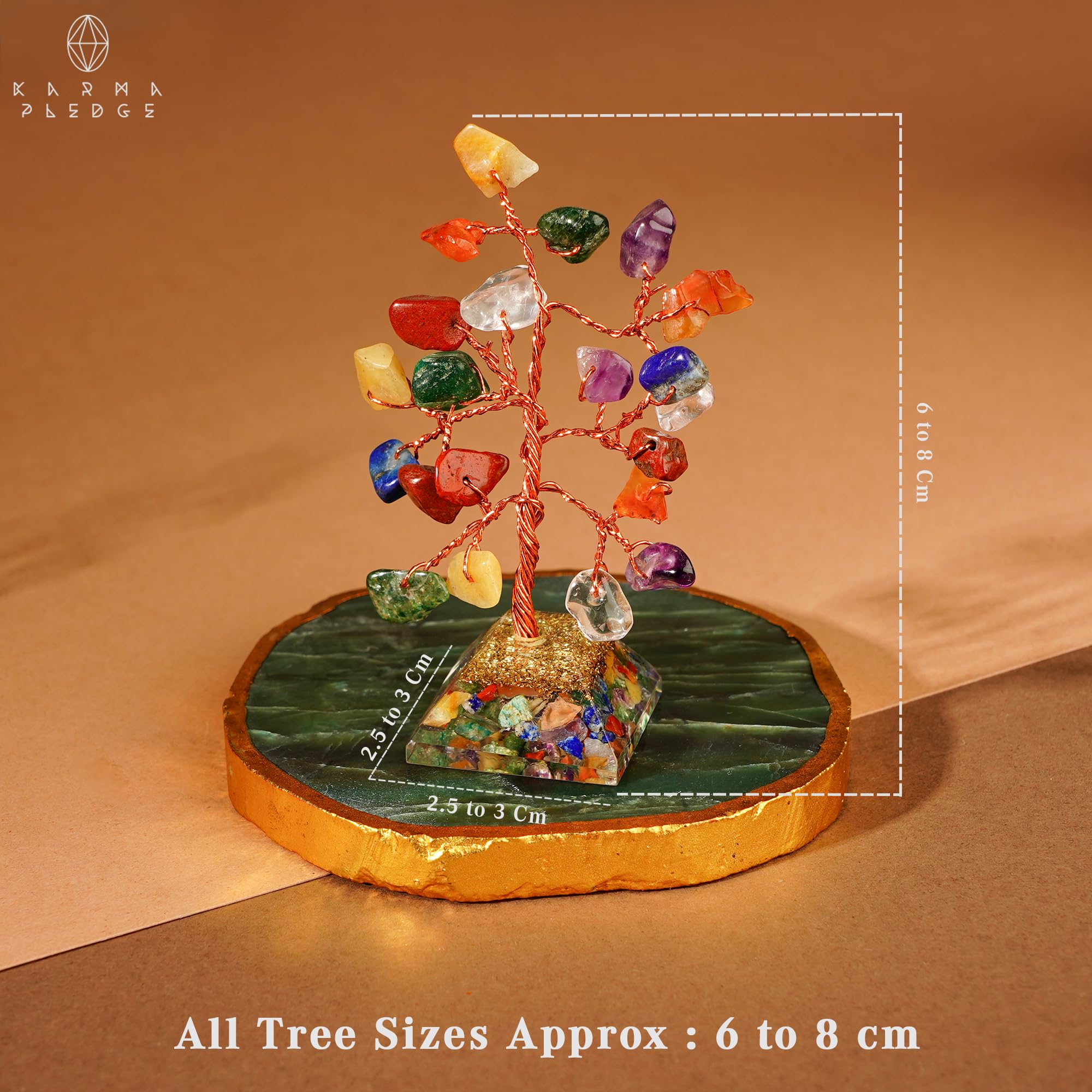 KARMAPLEDGE crystal tree of life sacral chakra stones to spark creativity at work