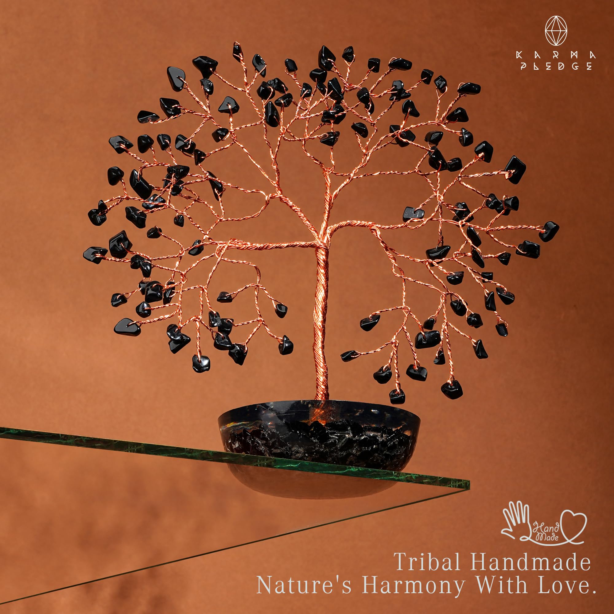 KARMAPLEDGE Office decor with crystal tree adds visual interest and balance