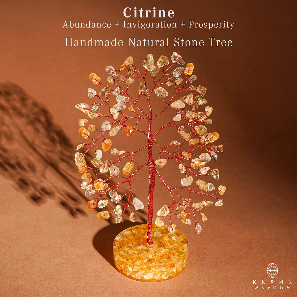 KARMAPLEDGE Crystal Tree in an office setup for a harmonious workspace